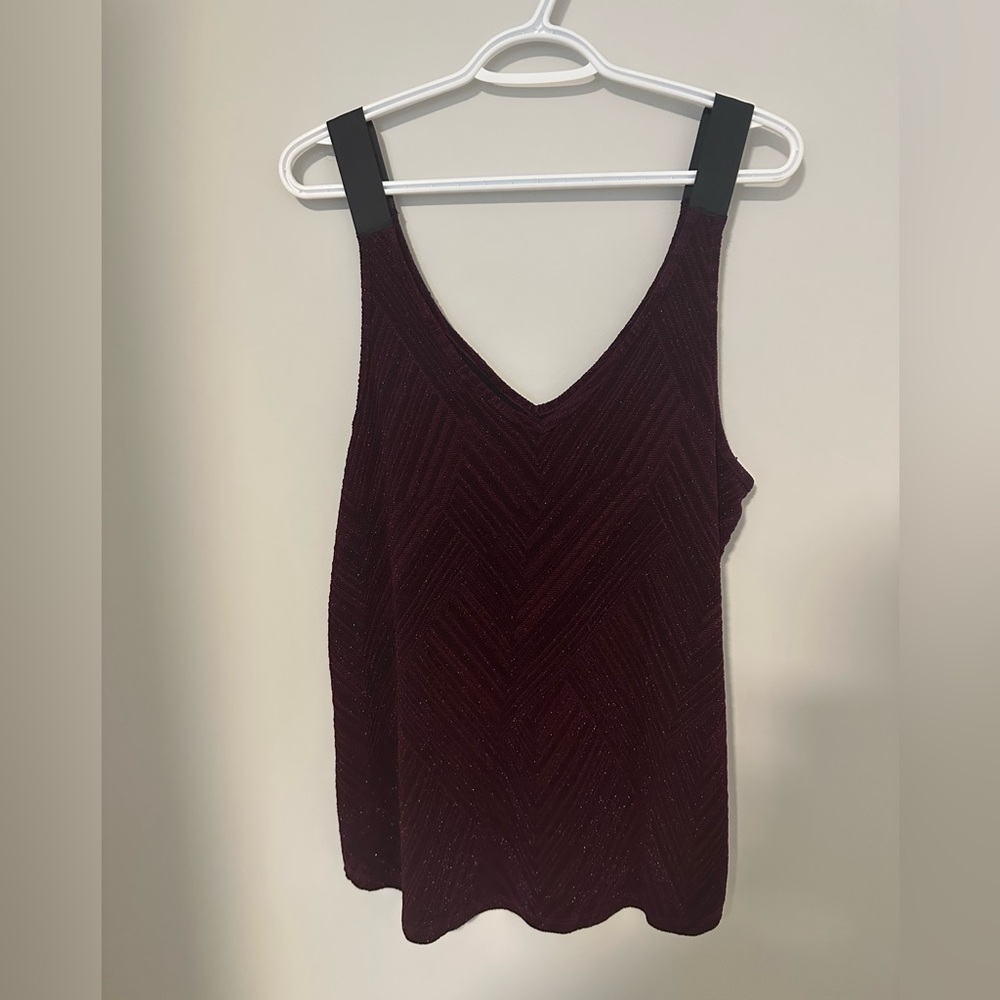 Glitter wide strap tank